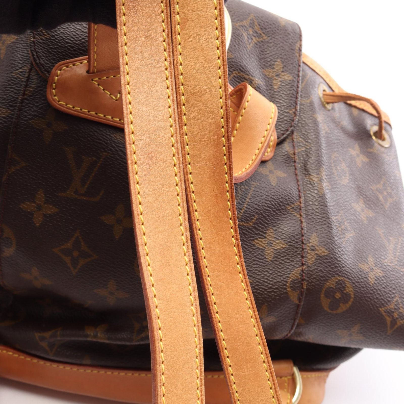 ルイ・ヴィトン LOUIS VUITTON リュックサック バックパック モンスリMM モノグラム M51136 PVCコーティングキャンバス レザー モンスリMM レディース Used B