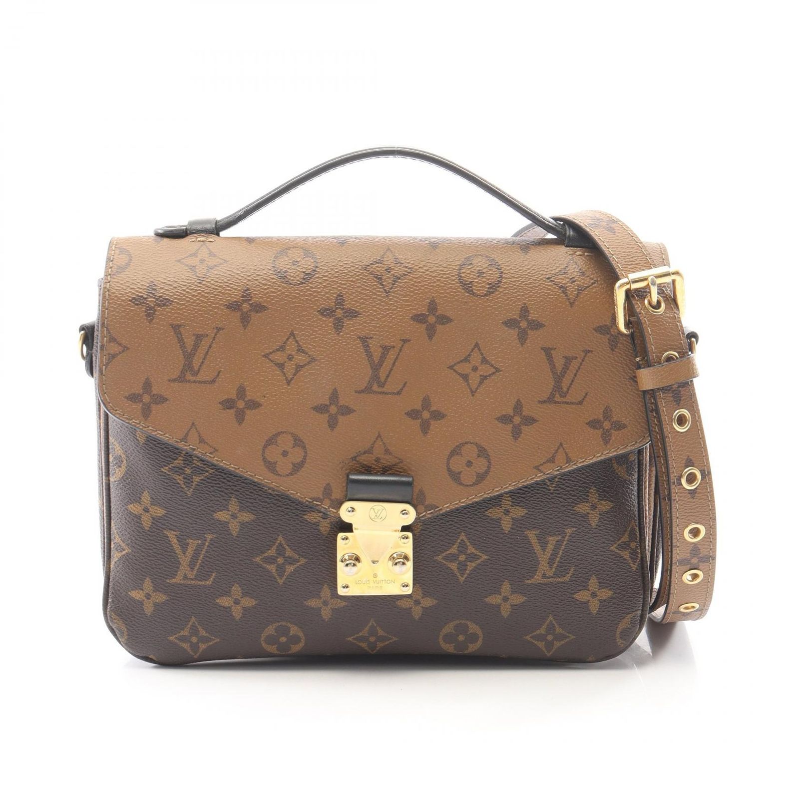 ルイ・ヴィトン LOUIS VUITTON ハンドバッグ ポシェット メティス MM モノグラムリバース 2WAY M44876 PVCコーティングキャンバス レザー ポシェット・メティス レディース