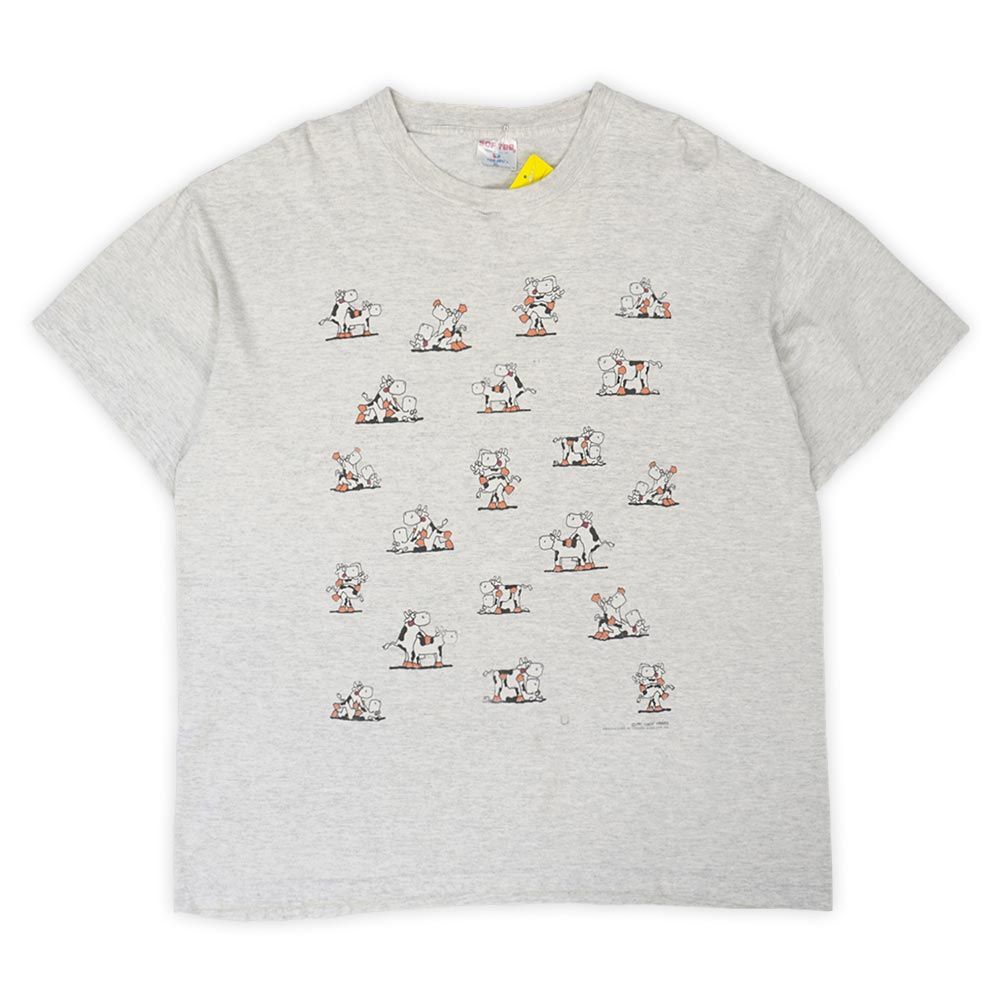 COAST TRENDS 90s 90年代 四十八手 プリントTシャツ MADE IN USA アメリカ製 シングルステッチ COW SOF Tee ヴィンテージ 古着 メンズ Tシャツ カットソー グレー XL【中古】 8,954円