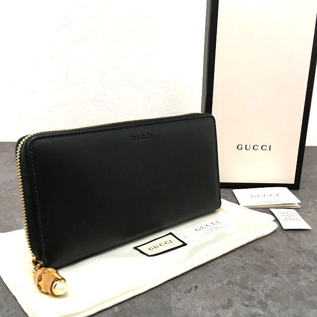 未使用品 GUCCI ラウンドファスナー長財布 453158 ニムフェア 483