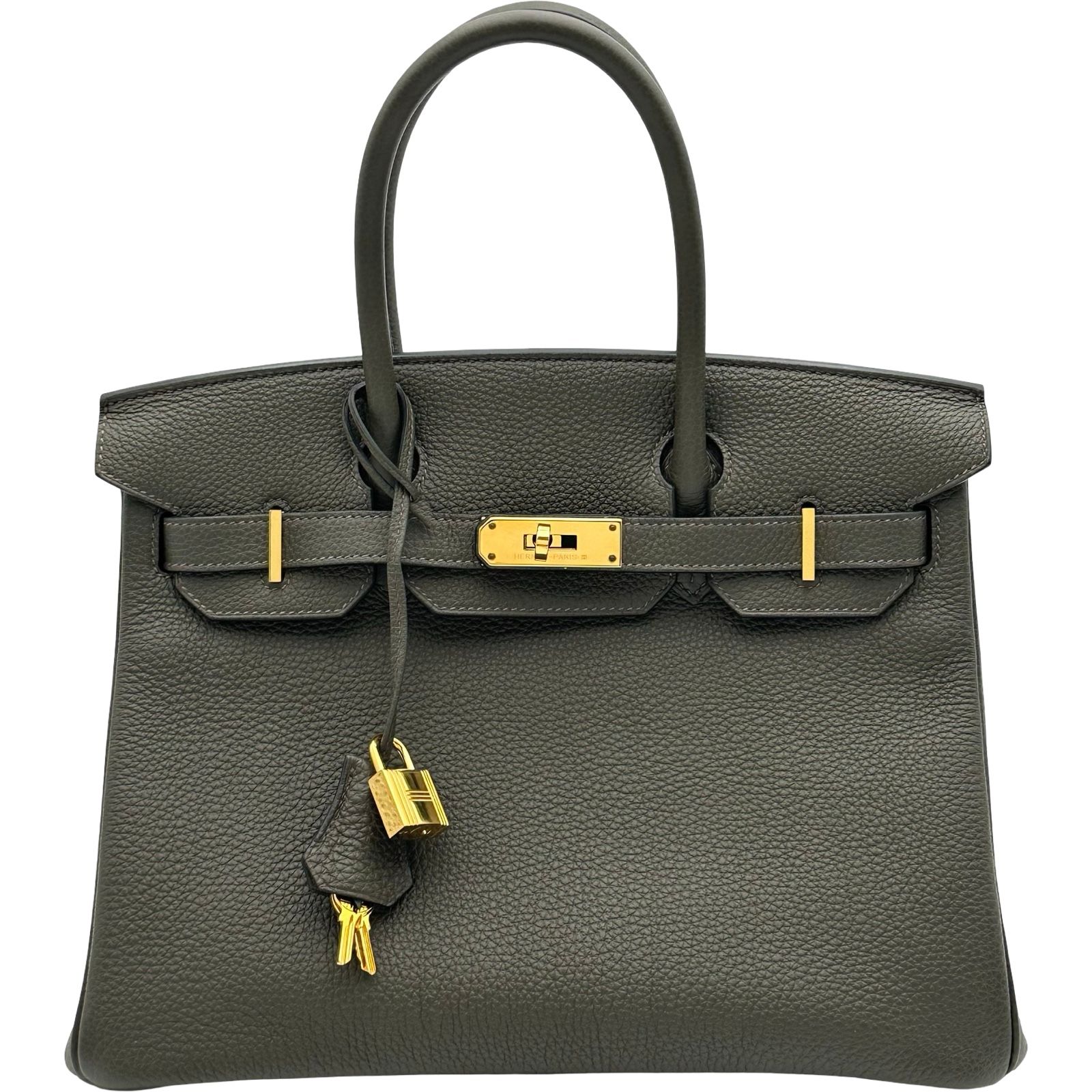 エルメス HERMES バーキン30 Z刻印 ヴェールグリス ゴールド金具 トゴ レディース ハンドバッグ