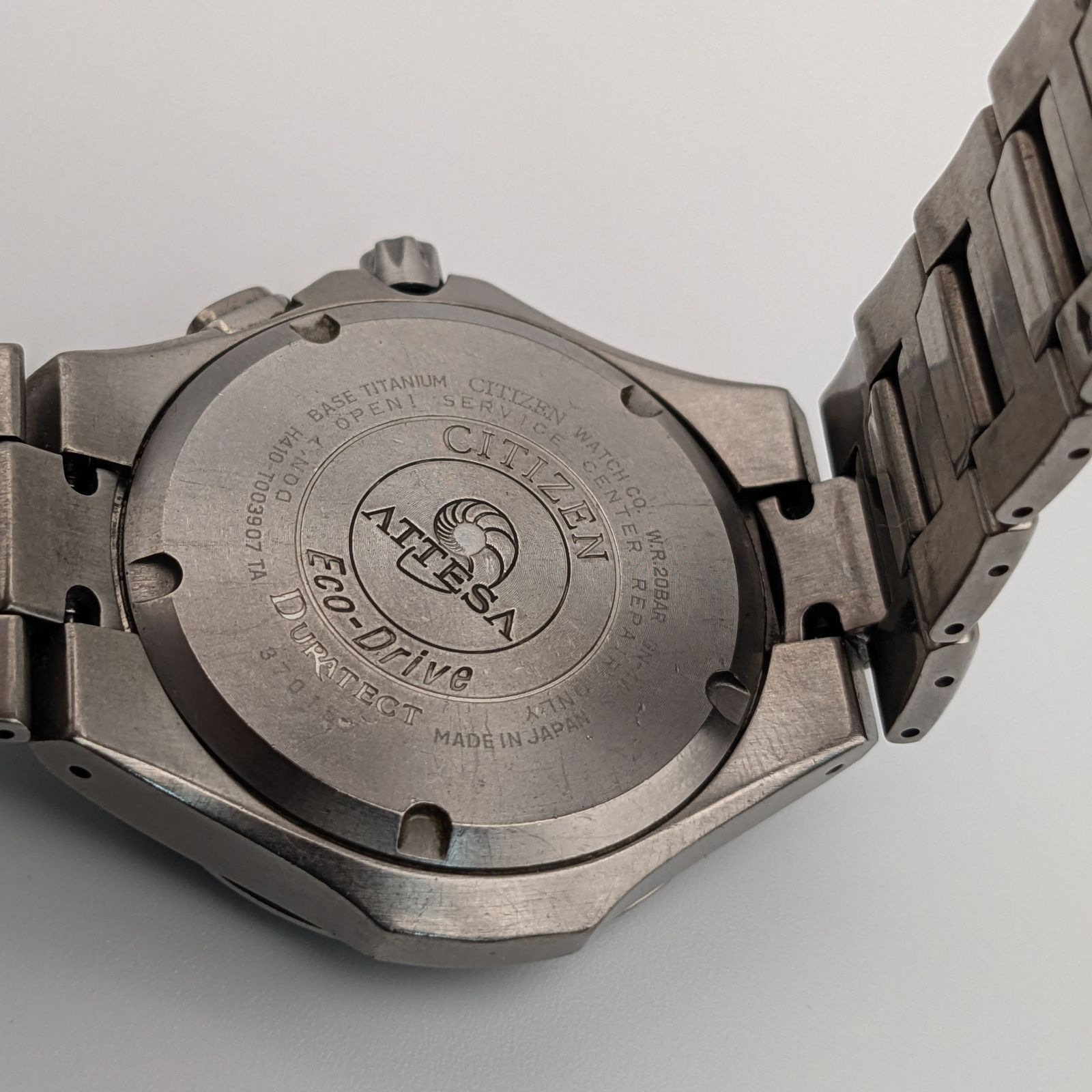 稼働 現状品】CITIZEN ATTESA H410-T003907 エコドライブ 電波ソーラー 