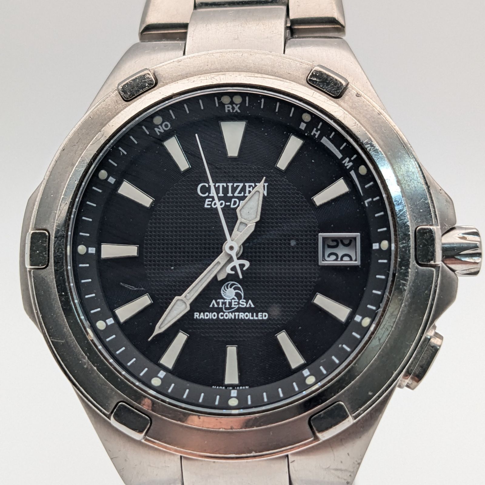 稼働 現状品】CITIZEN ATTESA H410-T003907 エコドライブ 電波ソーラー 