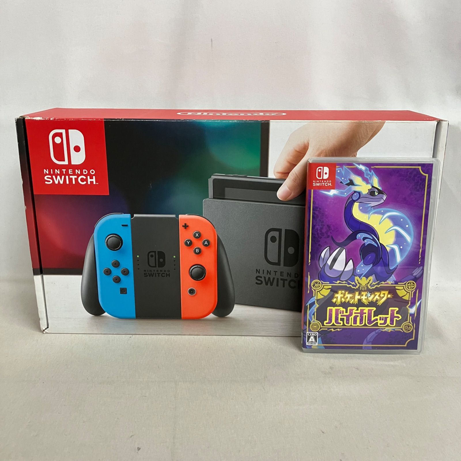 中古 Nintendo Switch スイッチ 旧型 ネオン ポケットモンスター ソフト付き YD8002 c090