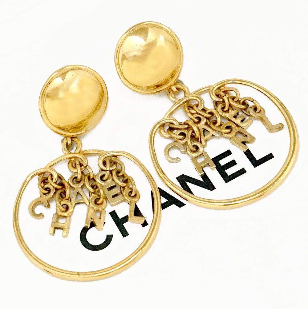 シャネル CHANEL フリンジ 丸型 ラウンド イヤリング ゴールド 保存箱 【極美品】