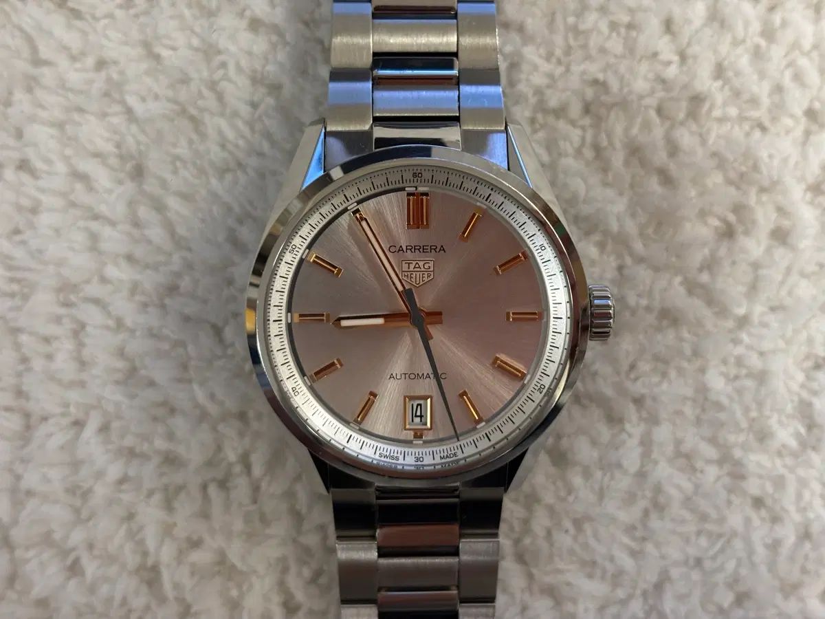 TAG Heuer タグ・ホイヤー カレラ オート 36mm シルバー+ローズゴールド オーバ完了