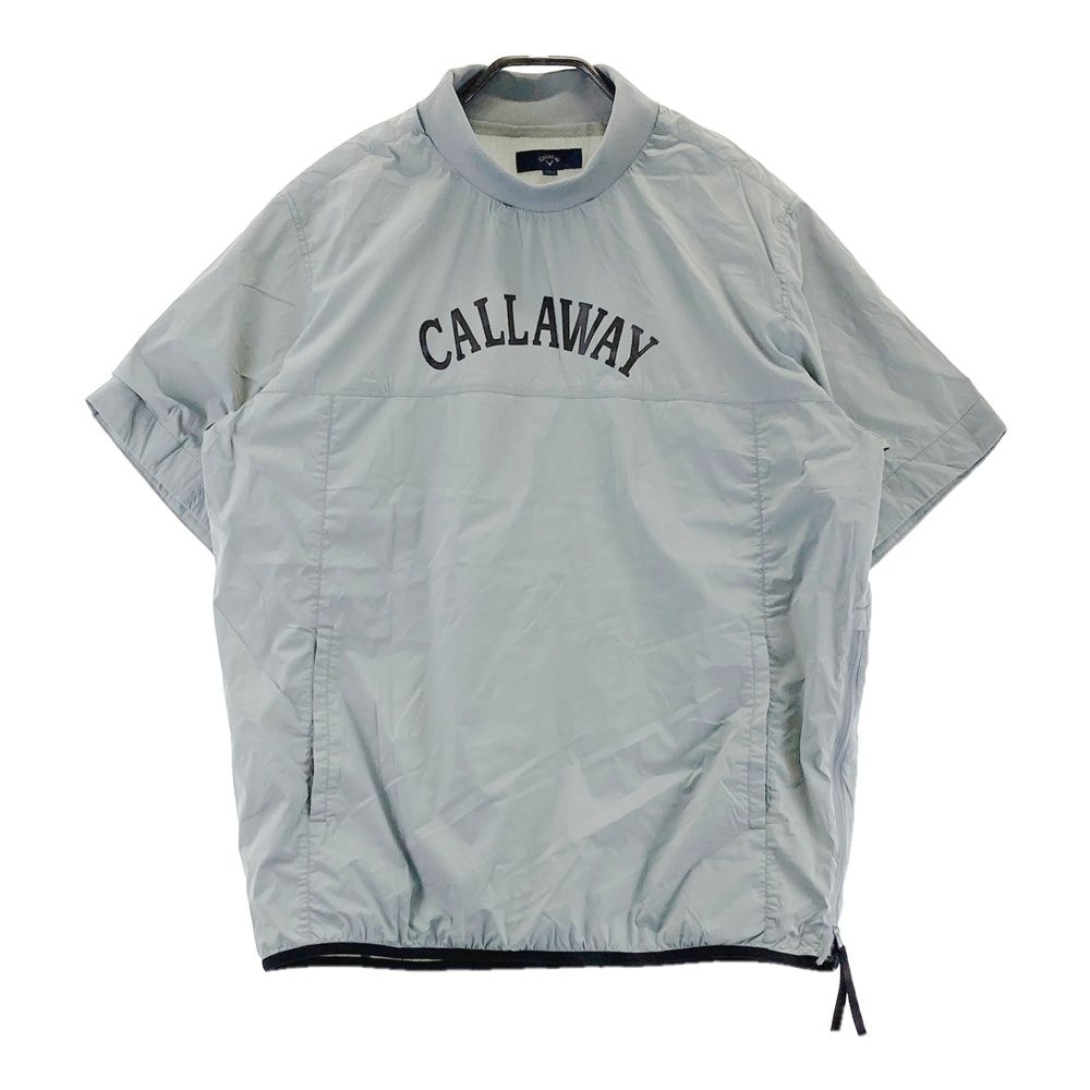 サイズ：LL CALLAWAY キャロウェイ 裏メッシュ モックネック 半袖ブルゾン グレー系 [240101749768] ゴルフウェア メンズ ストスト