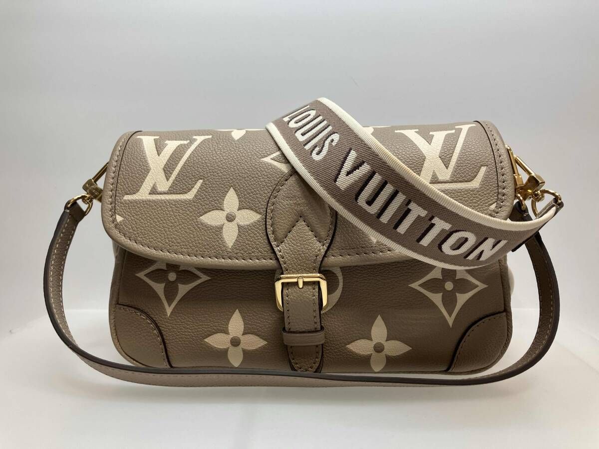 LOUIS VUITTON ルイヴィトン モノグラム アンプラント バイカラー ディアヌ M46583 2WAYショルダーバッグ トゥルトレール クレーム グレー