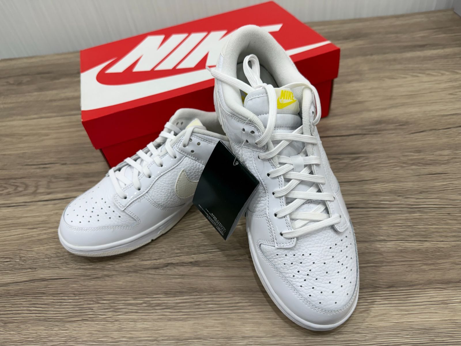 NIKE DUNK LOW WHITE/SAIL-OPTI YELLOW 28cm 12,888円