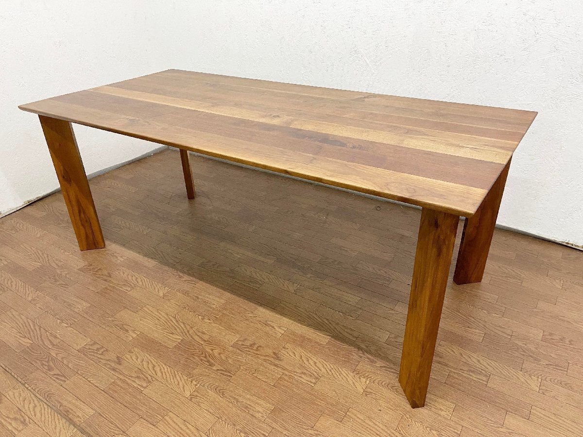 ■関家具 ダイニングテーブル オイル仕上げ 食卓 机 天然木 無垢材 木製家具 4～6人掛け モダン 180㎝(貝1820)
