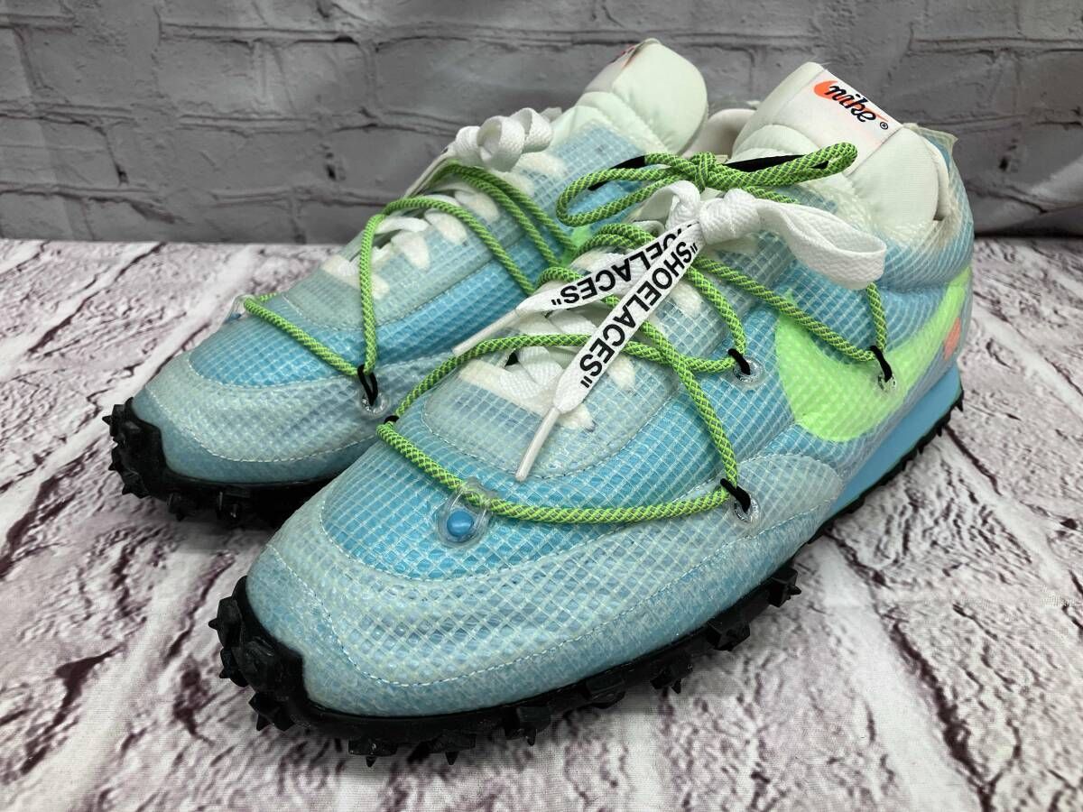 NIKE x Off-white ﾅｲｷ ｽﾆｰｶｰWMNS Waffle Racer Vivid Sky/CD8180-400 11,833円