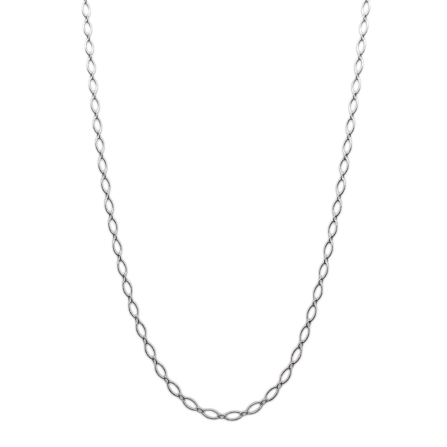 TIFFANY&Co. ティファニー オーバルリンクチェーン チェーンのみ 46.5cm ネックレス SV925 シルバー 新品仕上済 レディース 【中古】
