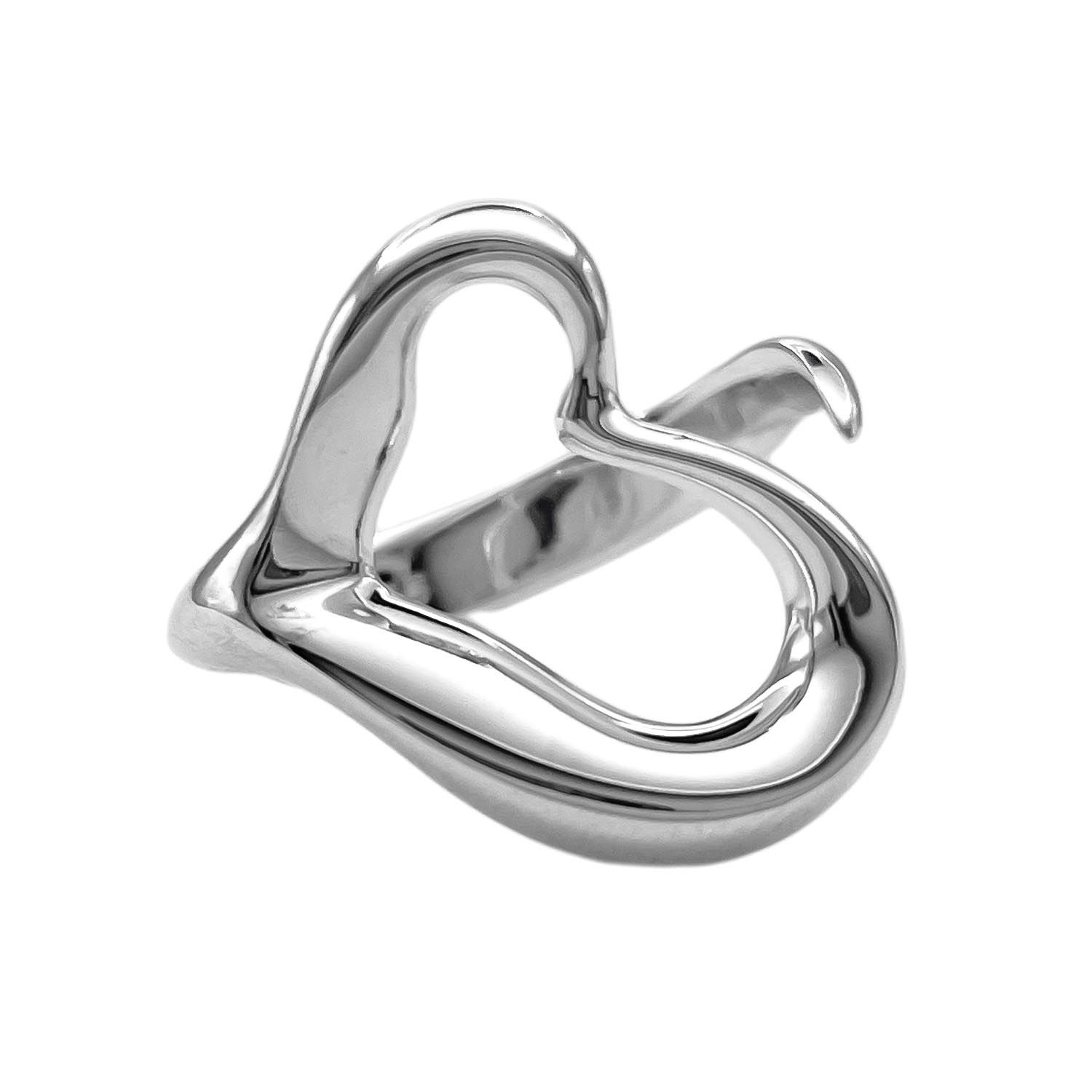 TIFFANY&Co. ティファニー オープンハート エルサペレッティ リング・指輪 SV925 14号 シルバー 新品仕上済 レディース 【中古】 10,921円