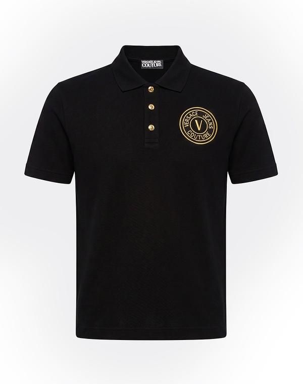 ヴェルサーチ レディース トップス ポロシャツ VERSACE JEANS COUTURE Black ブラック