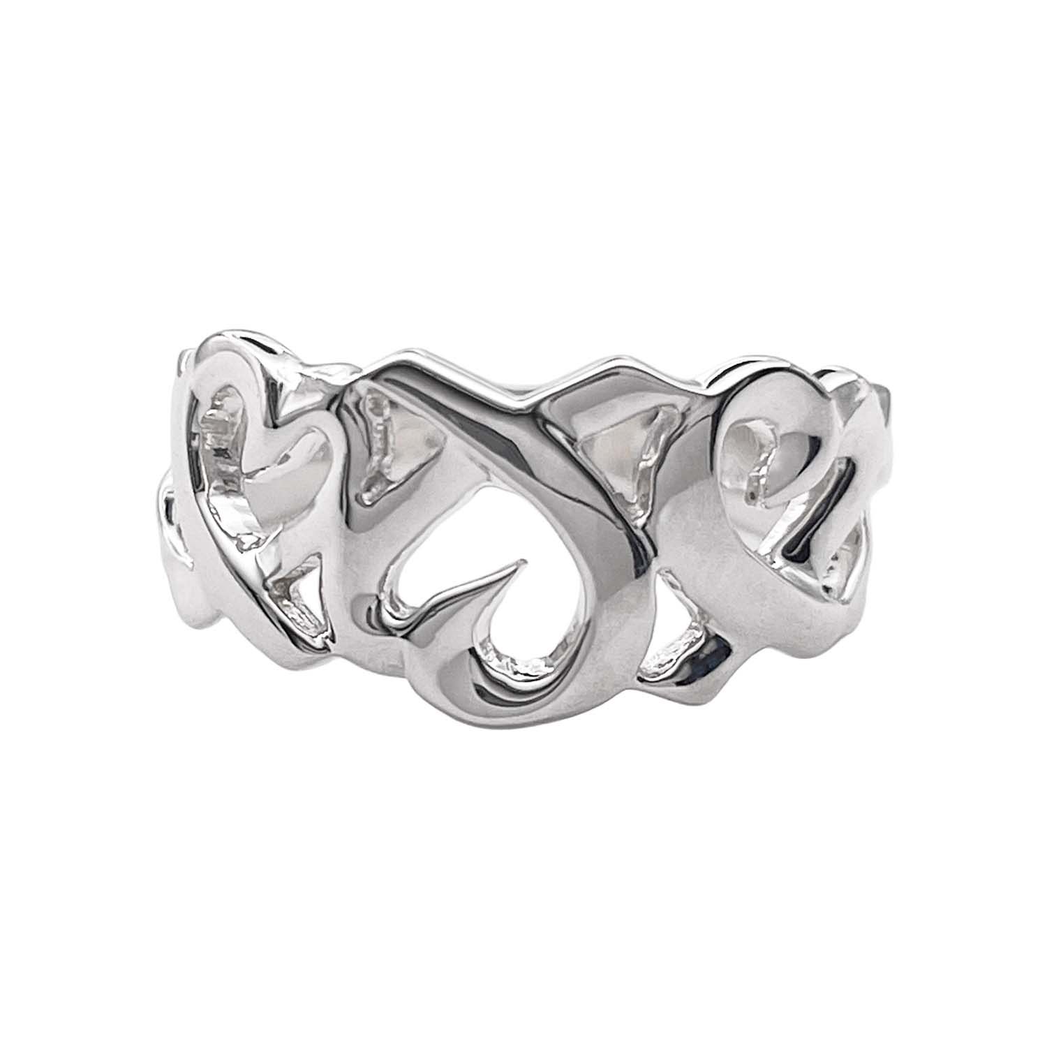 TIFFANY&Co. ティファニー トリプルラビングハート パロマピカソ リング・指輪 SV925 10号 シルバー 新品仕上済 レディース 【中古】