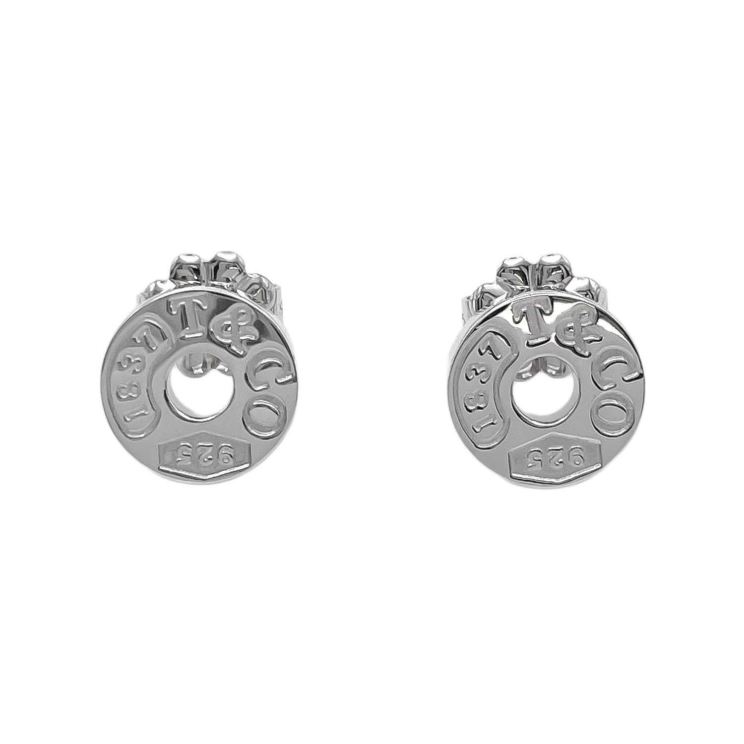 TIFFANY&Co. ティファニー 1837 サークル ラウンド ピアス SV925 シルバー 新品仕上済 レディース 【中古】