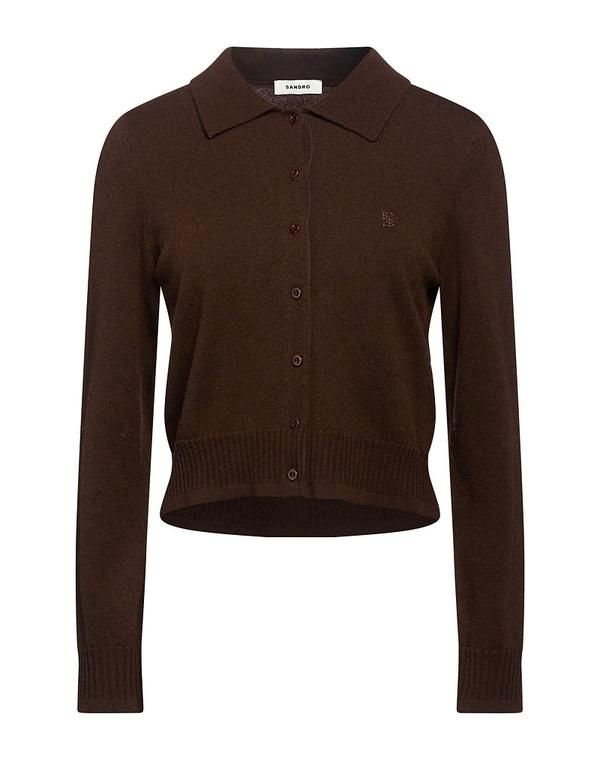 サンドロ レディース アウター カーディガン SANDRO Dark Brown ブラウン