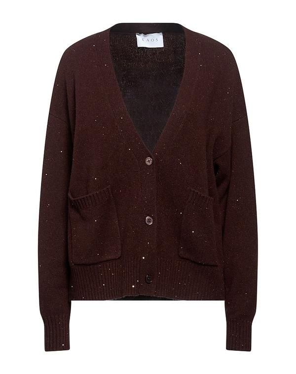 カオス レディース アウター カーディガン KAOS Chocolate Brown ブラウン