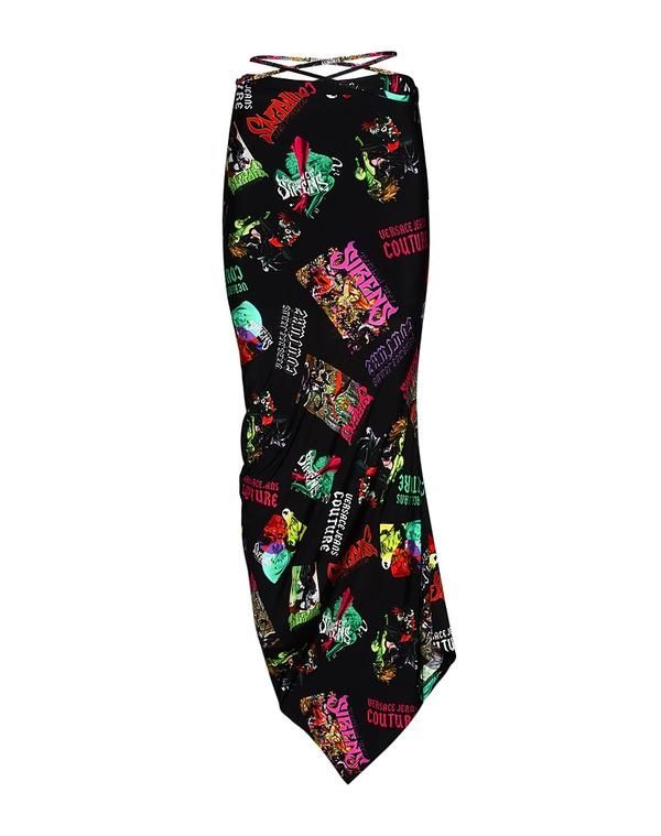 ヴェルサーチ レディース ボトムスカート VERSACE JEANS COUTURE Black ブラック
