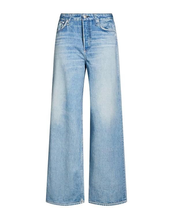 ラグアンドボーン レディース ボトムス デニムパンツ フレアワイドレッグ RAG BONE Blue ブルー