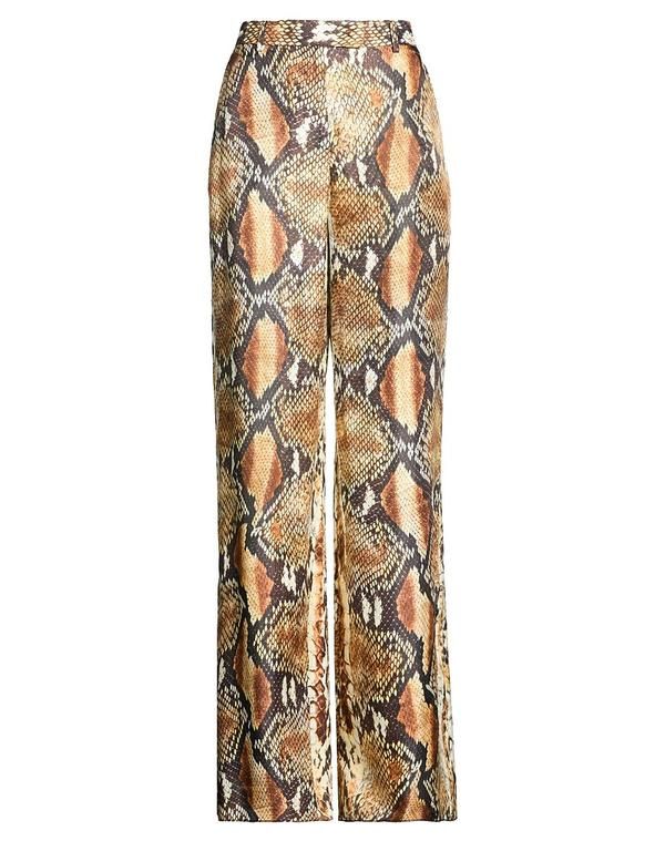 ロベルトカヴァリ レディース ボトムス カジュアルパンツ ワイドパンツ ROBERTO CAVALLI Brown ブラウン