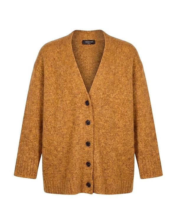 ファビアナ フィリッピ レディース アウター カーディガン カシミヤニット FABIANA FILIPPI Mustard マスタード