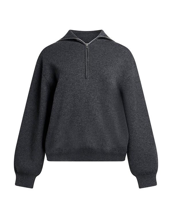 バレンシアガ レディース アウター カーディガン ファスナー付きニット BALENCIAGA Charcoal チャコール