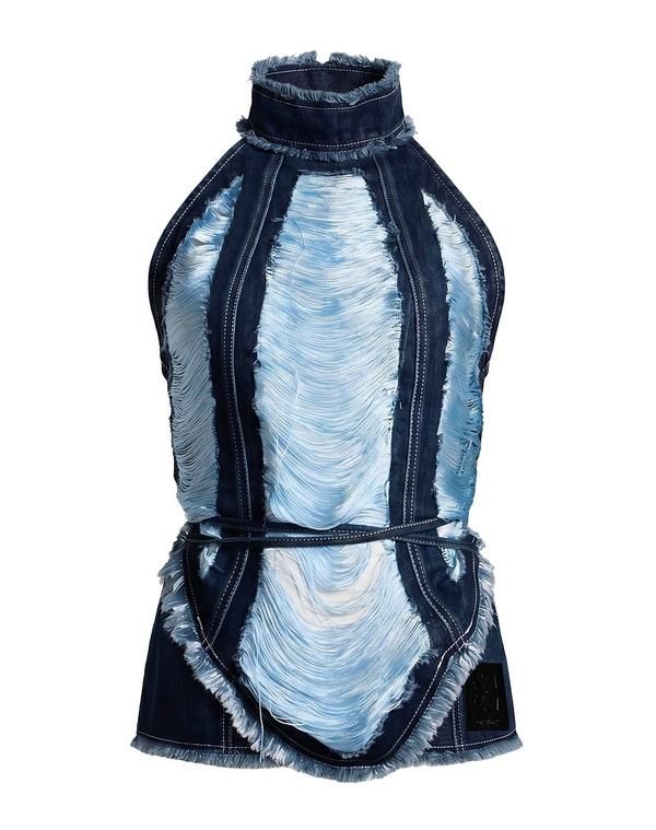 オフホワイト レディース トップス シャツ OFFWHITE Blue ブルー