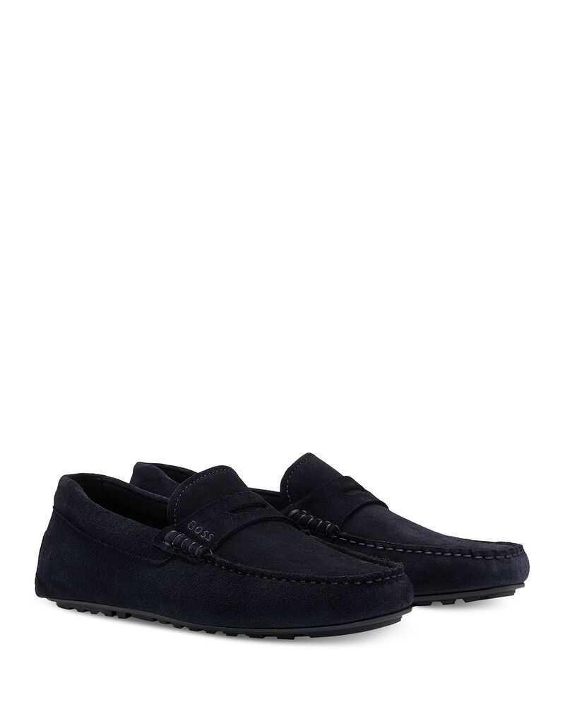 ボス メンズ シューズ スリッポン・ローファー BOSS Mens Noel Slip On Penny Drivers DARK BLUE ブルー