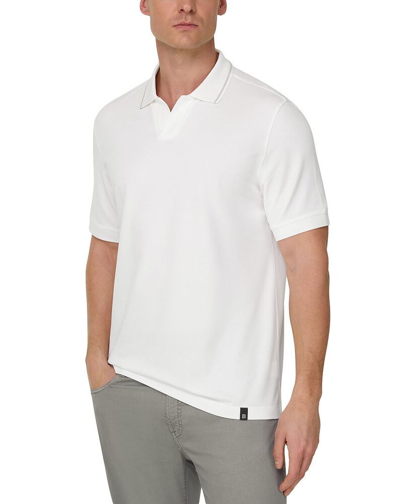 ボッジミラノ メンズ トップス ポロシャツ Boggi Milano High Performance Piqu Polo Shirt with S Caf Yarn White ホワイト 28,470円