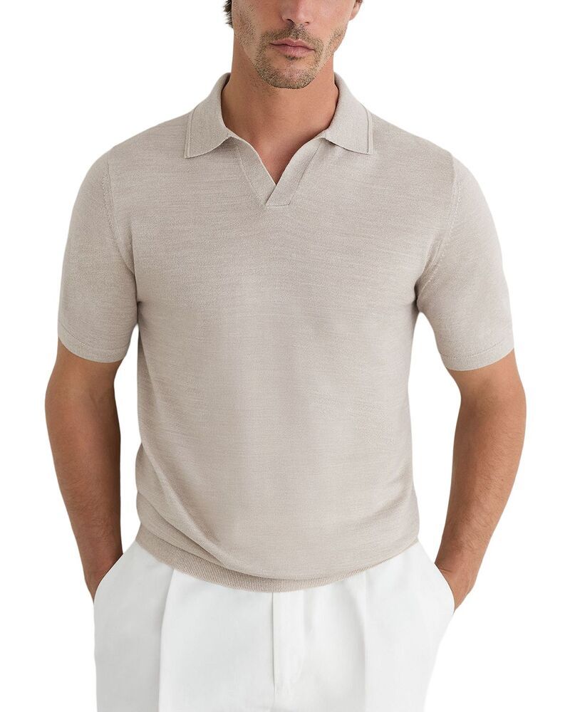 レイス メンズ トップス ポロシャツ ウール REISStone Mouline Wool Polo Shirt STONE MOULINE ストーン