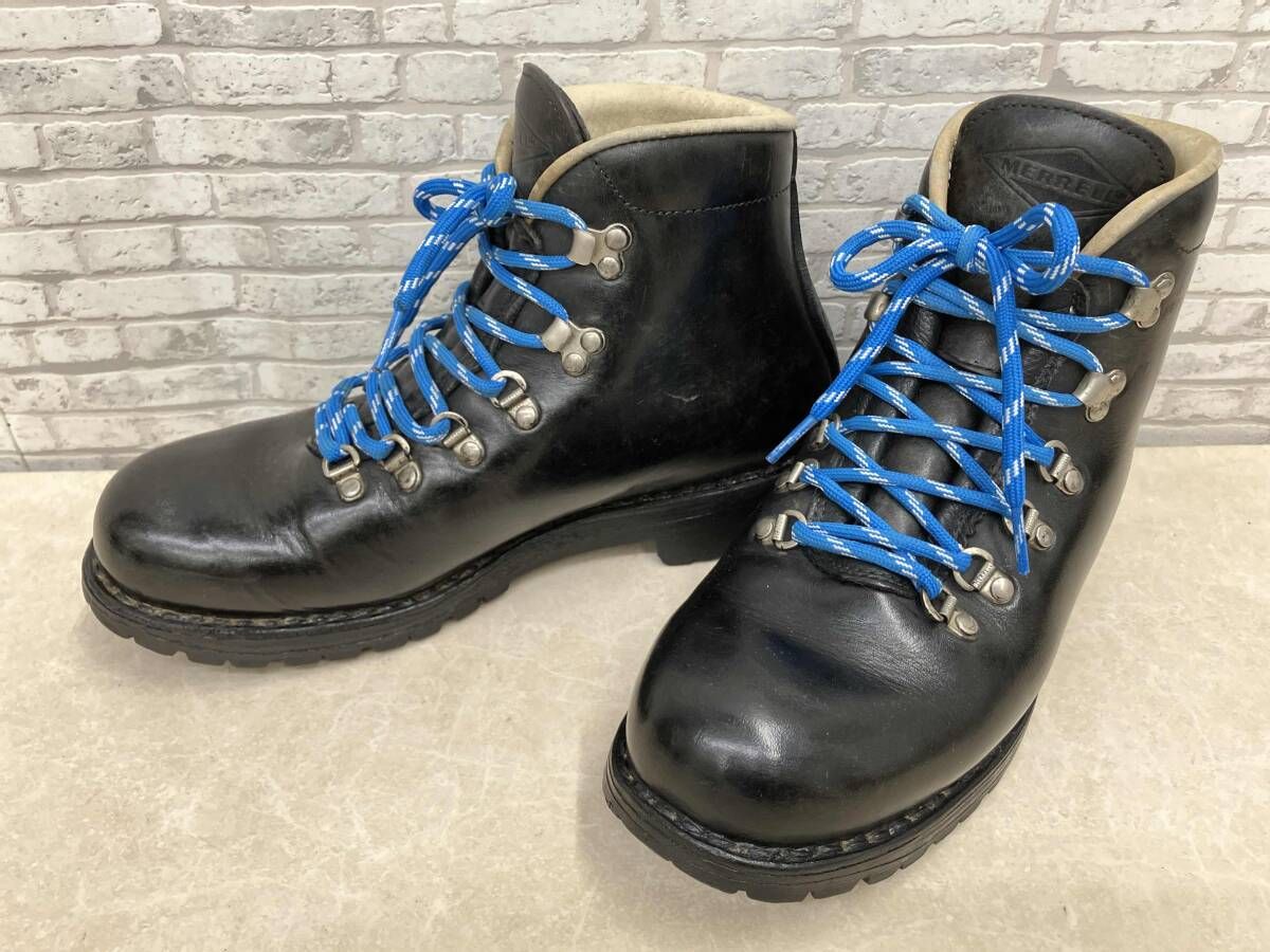 MERRELL メレル WILDERNESS ウィルダネス トレッキングブーツ レザーブーツ イタリア製 サイズ表記不明 約26～26.5cm ブラック