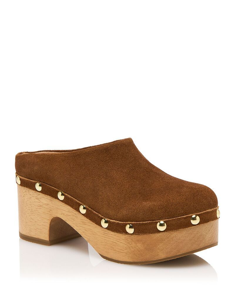 フリーピープル レディース シューズ サンダル Free People Womens Calli Studded Clogs Tan Suede タン