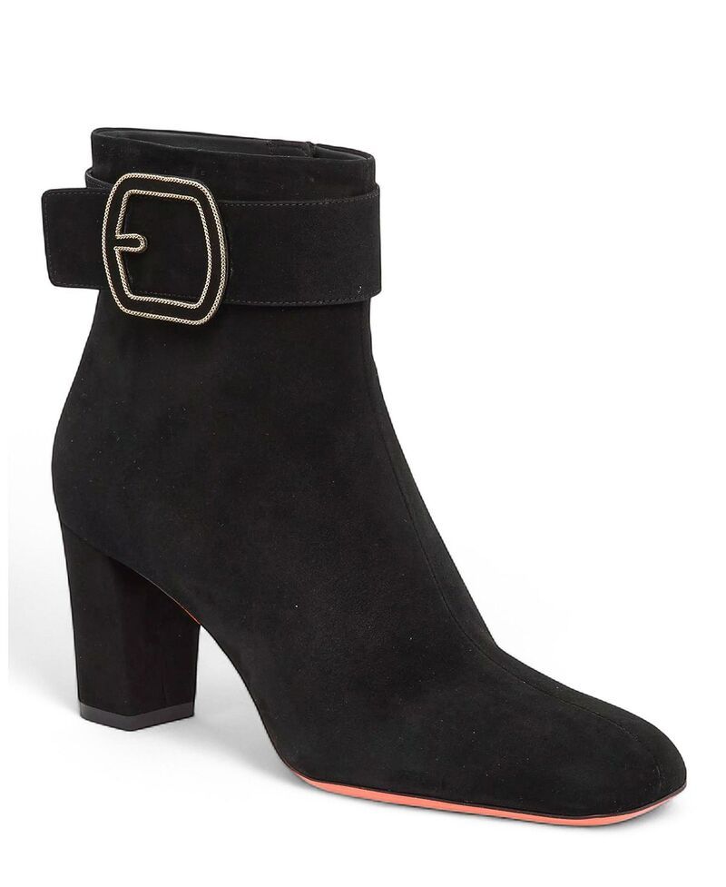 サントーニ レディース シューズ ブーツ・レインブーツ スエード アンクル Santoni Womensuede Ankle Boots Black ブラック