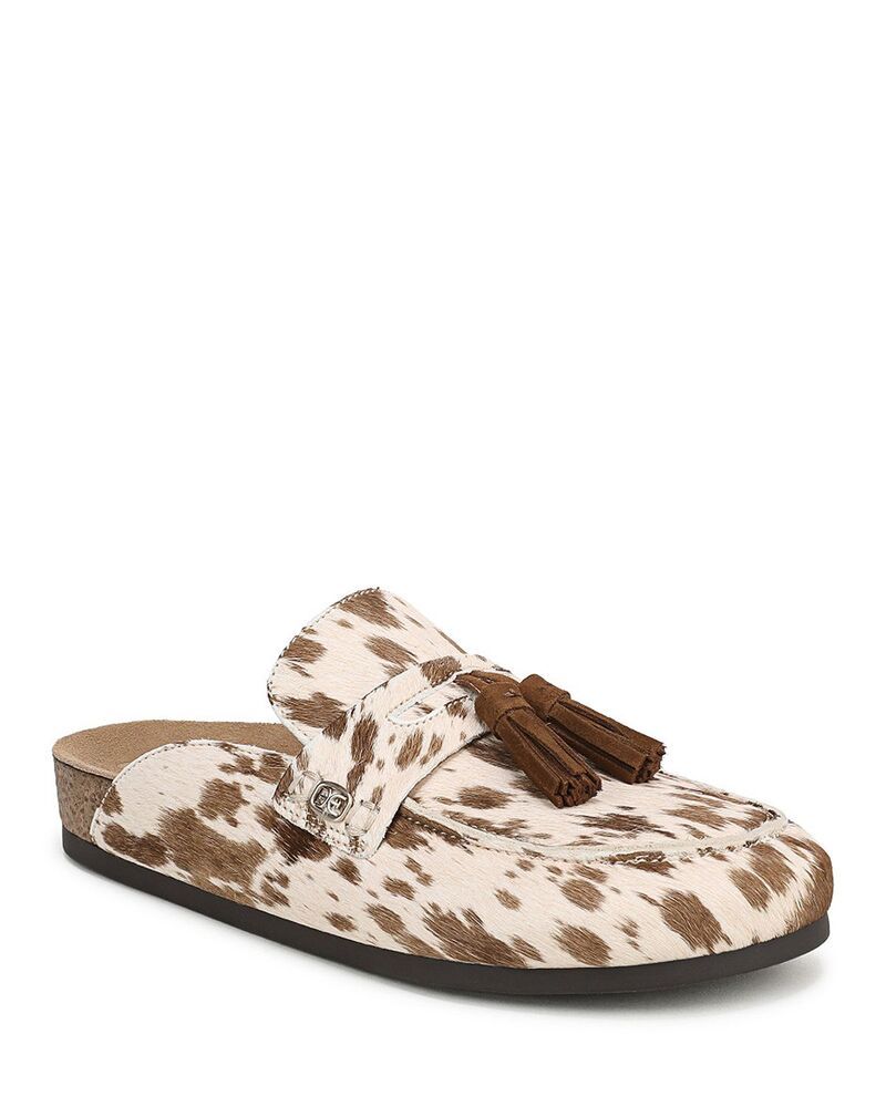 サムエデルマン レディース シューズ サンダル Sam Edelman Womens Astrid Calf Hair Mules TaupeIvory アイボリー