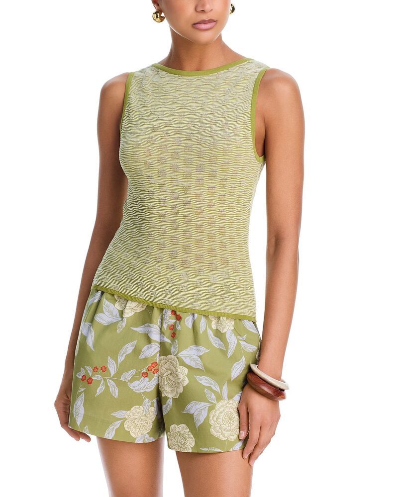 タニアテイラー レディース トップス タンクトップ ニット Tanya Taylor Charlisa Textu red Knitank Top Artichoke