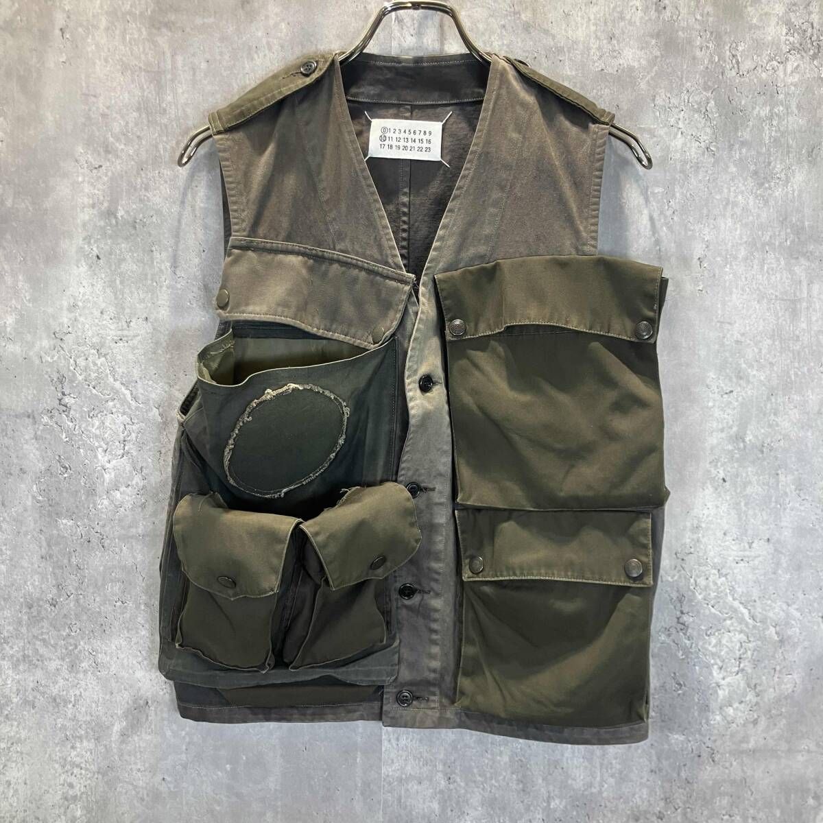Martin Margiela 0 10 ベスト 再構築ミリタリーベスト size S グリーン