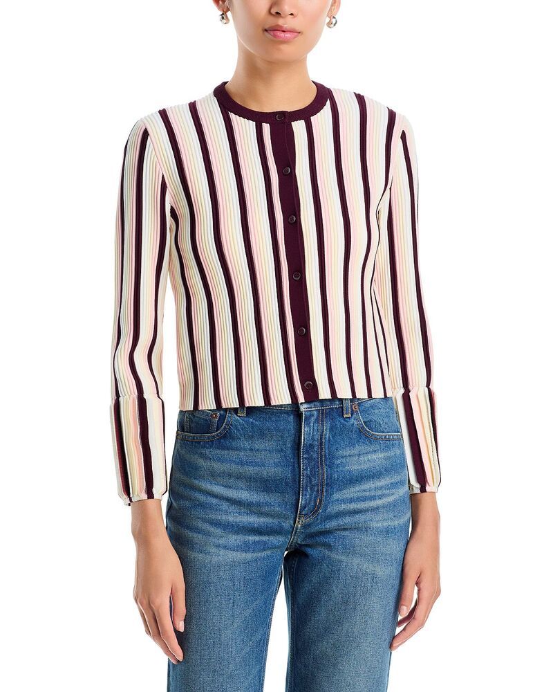 シムカイ レディース アウター カーディガン クルーネック セーター SIMKHAIris Crewneck Cardigan Sweater Fig Multi マルチカラー