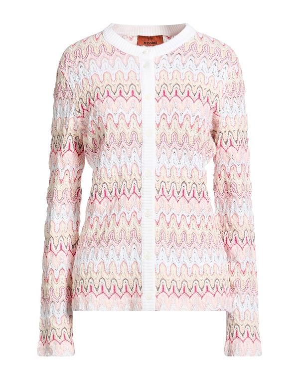 ミッソーニ レディース アウター カーディガン MISSONI White ホワイト