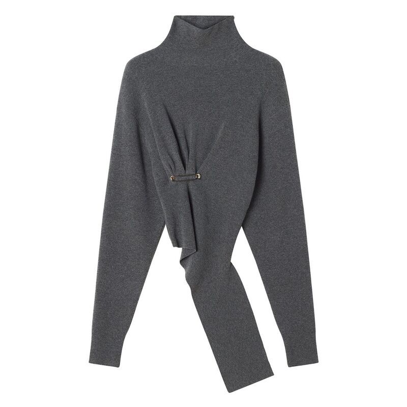 ランバン レディース アウター ニット・セーター ウール Lanvin Wool and Cashmere Sweater Dove gray グレー長袖