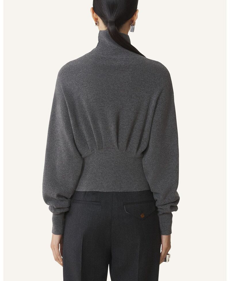 ランバン レディース アウター ニット・セーター ウール Lanvin Wool and Cashmere Sweater Dove gray グレー
