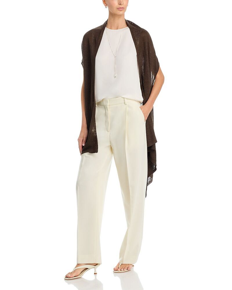 マジェスティック レディース アウター カーディガン ノースリーブ リネン Majestic Filatures Linen Sleeveless Cardigan Tonka