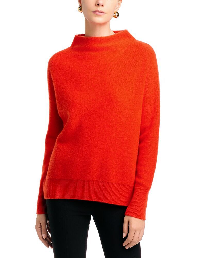 ヴィンス レディース アウター ニット・セーター スタンドネック Vince Boiled Cashmere Funnel Neck Sweater Crimson クリムゾン