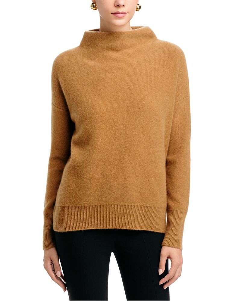 ヴィンス レディース アウター ニット・セーター スタンドネック Vince Boiled Cashmere Funnel Neck Sweater Dark Carmello