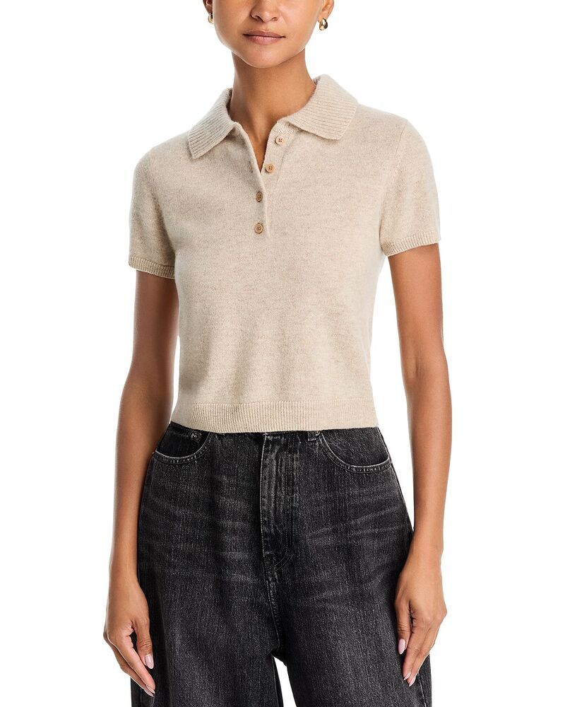 シムカイ レディース アウター ニット・セーター ポロシャツ SIMKHAI Twila Cashmere Polo Sweater Stone ストーン