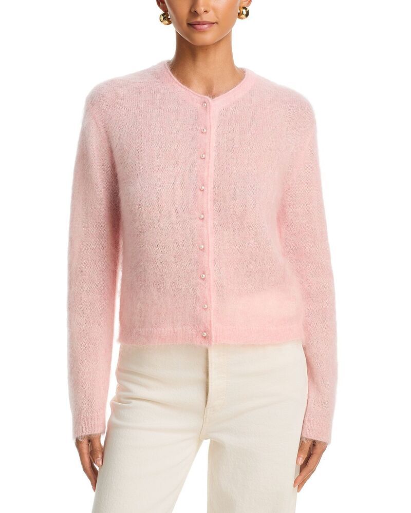 マザー レディース アウター カーディガン クルーネック セーター クロップド MOTHER The Cropped Cardigan Crewneck Sweater Powder 59,290円