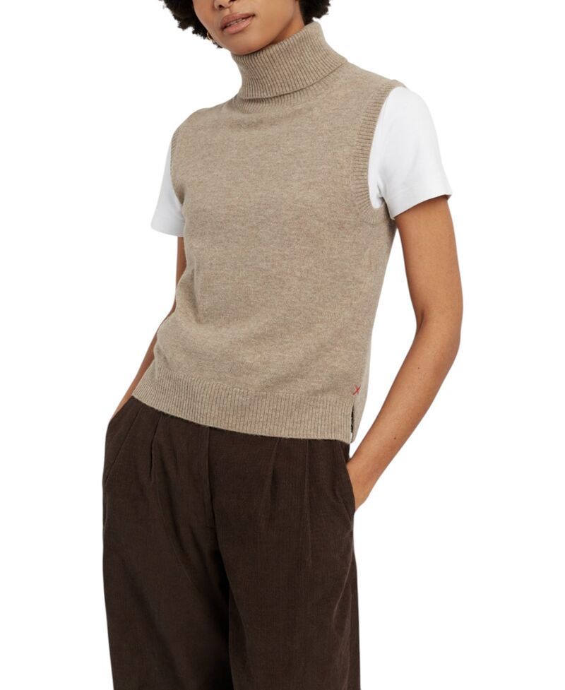 チンティアンドパーカー レディース トップス タンクトップ ウール Chinti Parker Womens WoolCashmere HighNeck Tank Warm Oatmeal オートミー