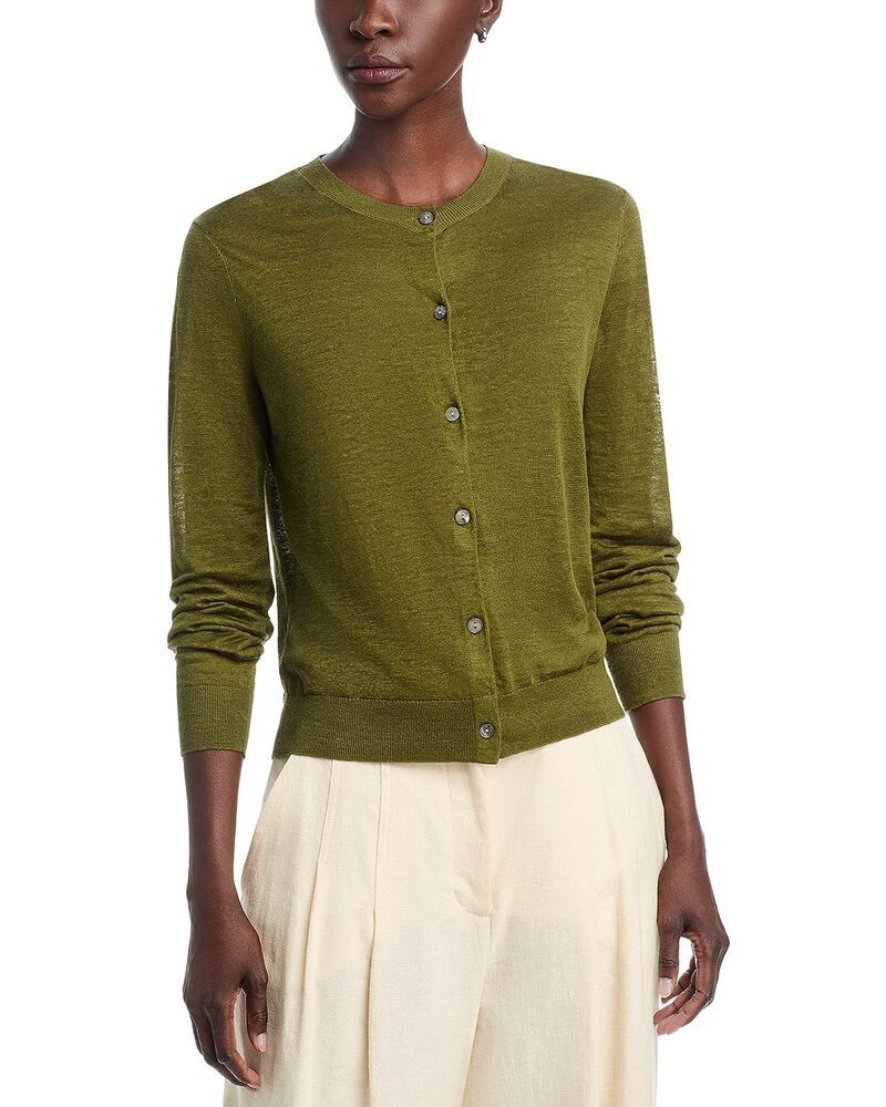 セオリー レディース アウター ニット・セーター クルーネック カーディガン Theory Crewneck Cardigan Forest Moss フォレスト