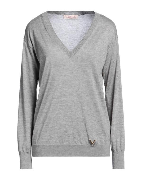 ヴァレンティノ レディース アウター カーディガン カシミヤニット VALENTINO GARAVANI Light Gray グレー