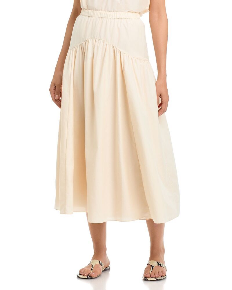 セオリー レディース ボトムスカート ミディ Theory Seamed Yoke Midi Skirt Almond
